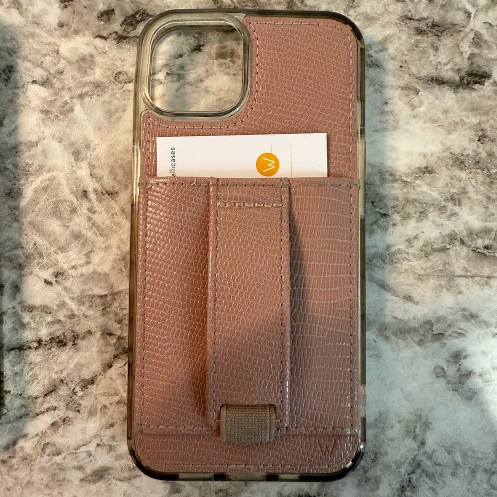 Elegant Pink Phone Case with Card Holder
